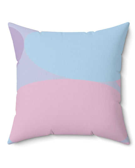 Pastel Purple and Mauve Patches 20" x 20" Faux Suede Square Pillow