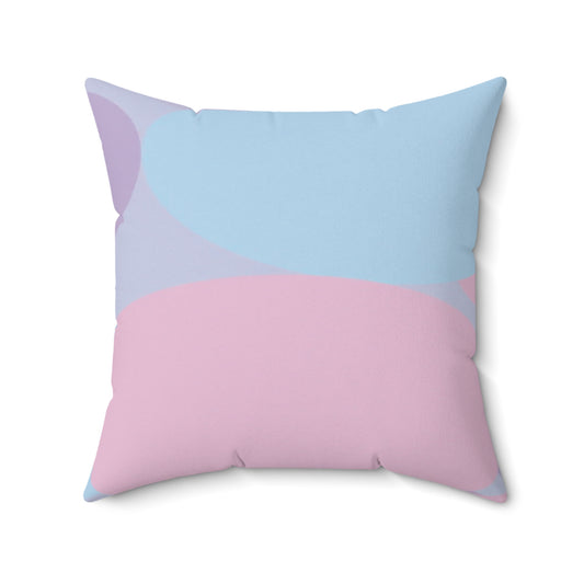Pastel Purple and Mauve Patches 20" x 20" Faux Suede Square Pillow
