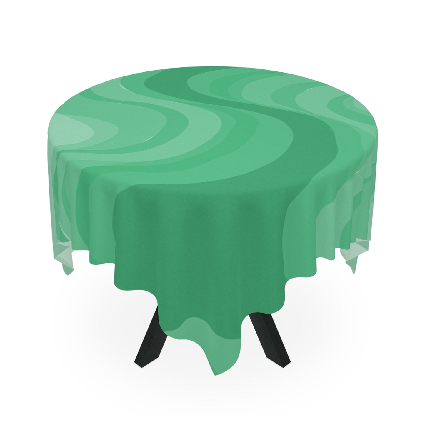 Mint Green Wavey Tablecloth, 55" x 55"