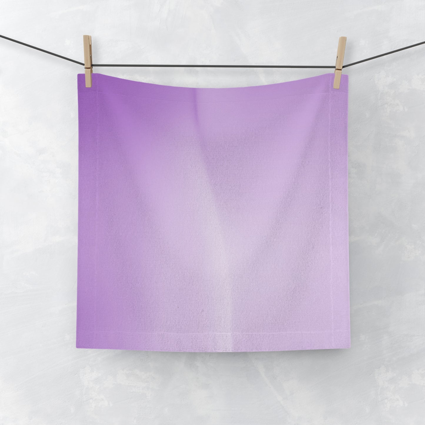 Soft Lavender Fade Face Towel, 13" x 13"