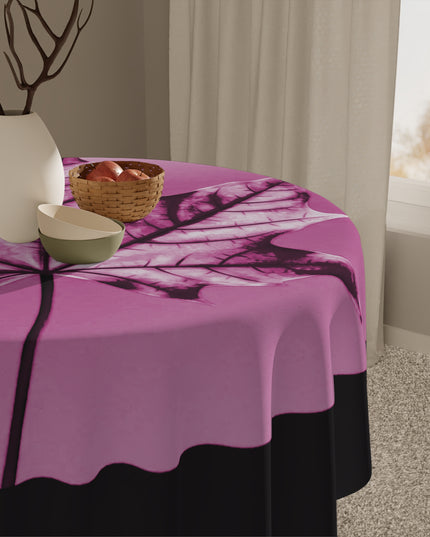 Magenta Maple Leaf Tablecloth, 55" x 55"