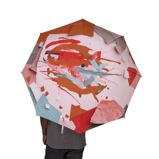 Vampire Chocolate Paper Paint Foldable Umbrella - Compact & Chic