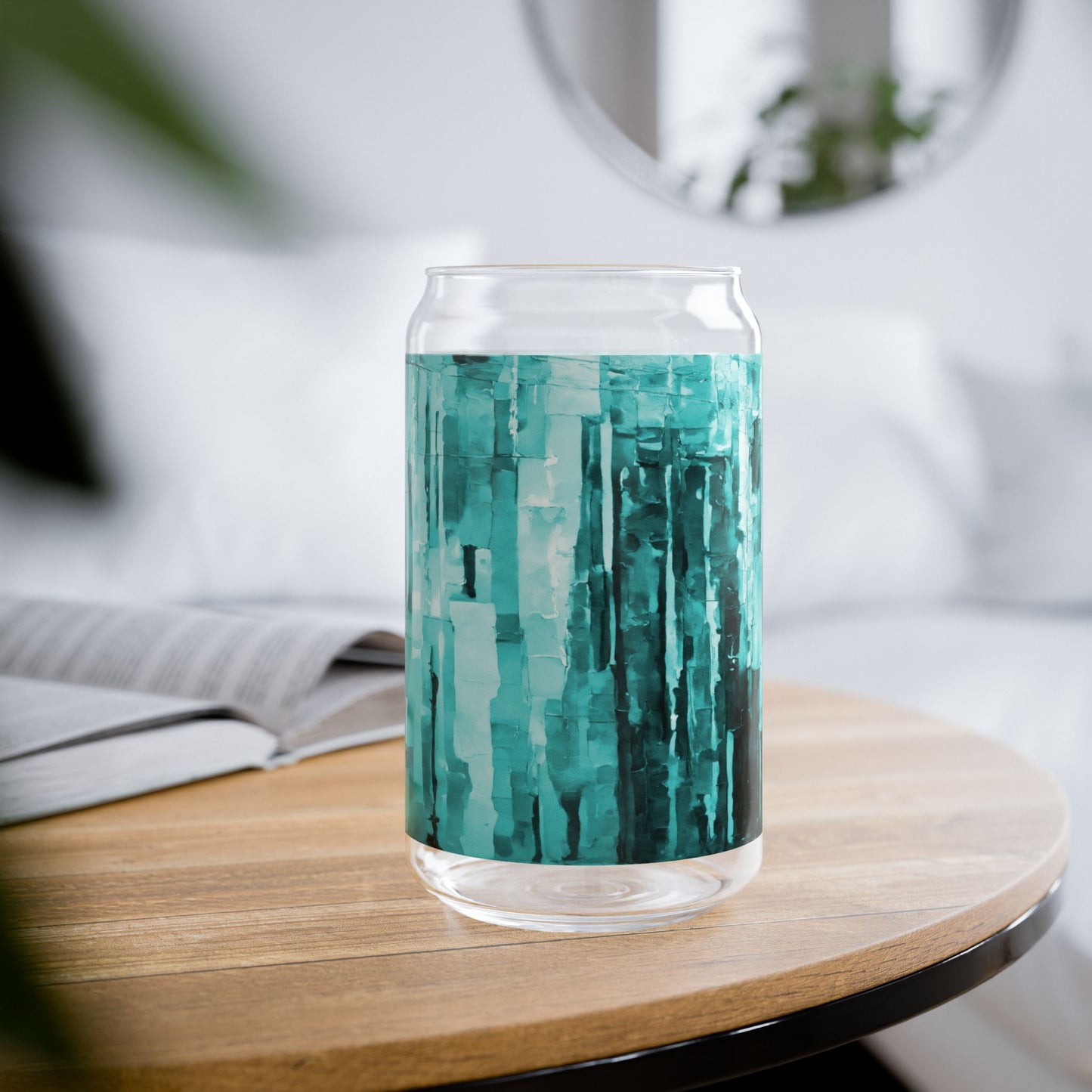 Striped Tif Sipper Glass, 16oz