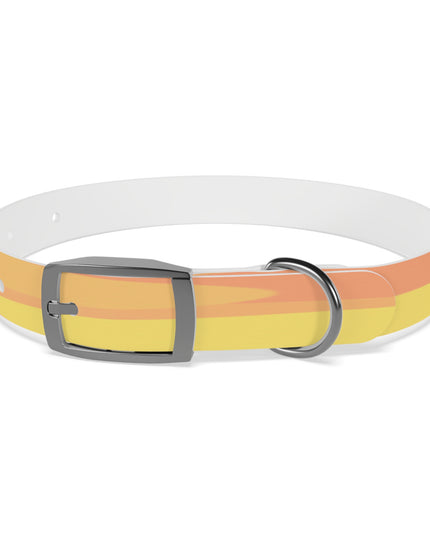 Pastel Bright Oranges Patches Small Dog Collar