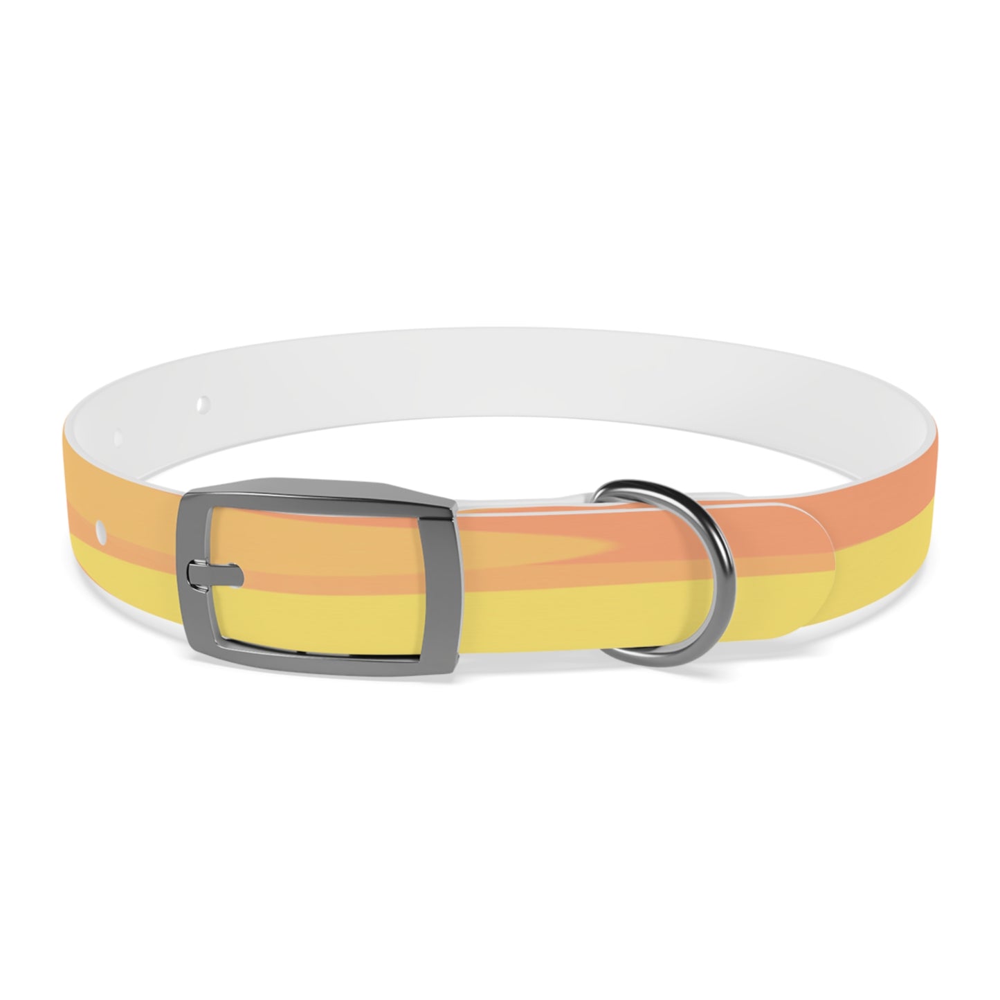 Pastel Bright Oranges Patches Small Dog Collar