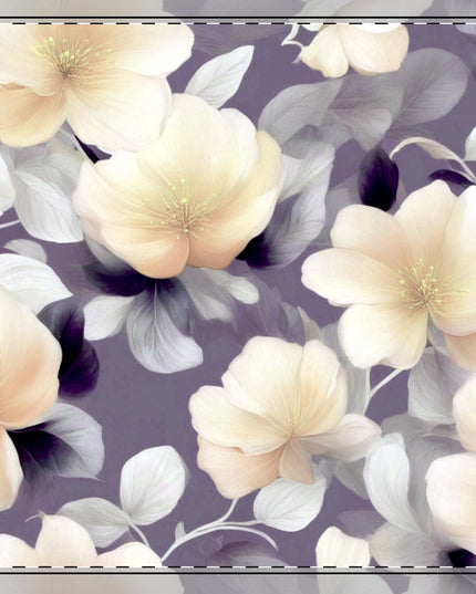 White Blush Floral Bunch Cotton Twill Napkin, 22" x 22"