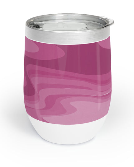 Pinky Mauve Wavey 12 oz Chill Wine Tumbler