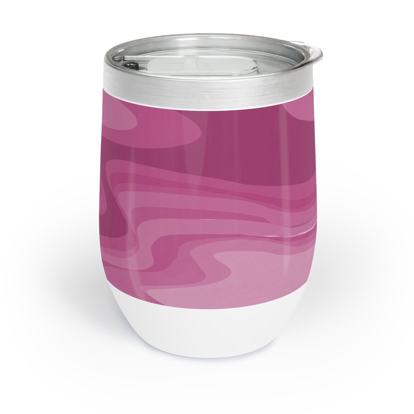 Pinky Mauve Wavey 12 oz Chill Wine Tumbler