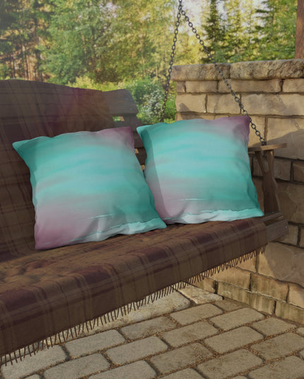 Green Sea Lavender Fog 20" x 20" Outdoor Pillow