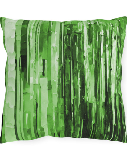 Striped Mint Pastel 16" x 16" Outdoor Pillow
