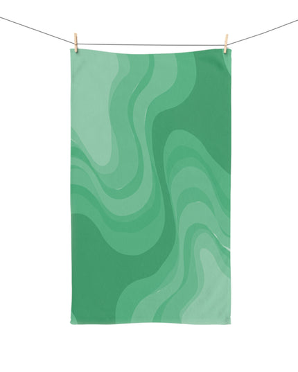 Mint Green Wavey Hand Towel, 16" x 28"