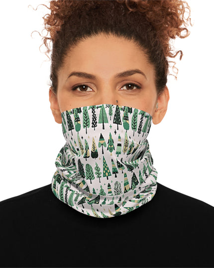 Mini Vintage Green Trees Lightweight Neck Gaiter