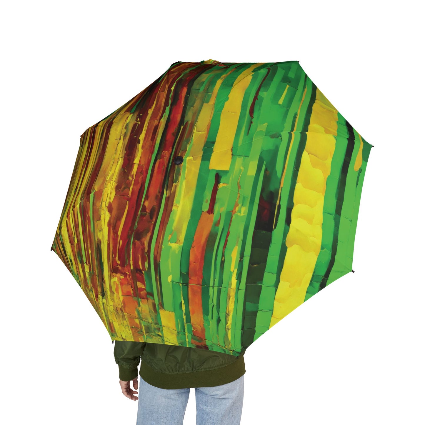 Striped Beta Foldable Umbrella - Compact & Chic