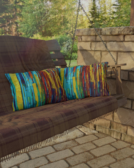 Striped Alpha 20" x 14" Outdoor Pillow