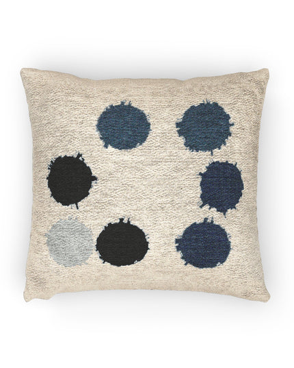 Blue Barrel Woven Pillow, 17" x 18"