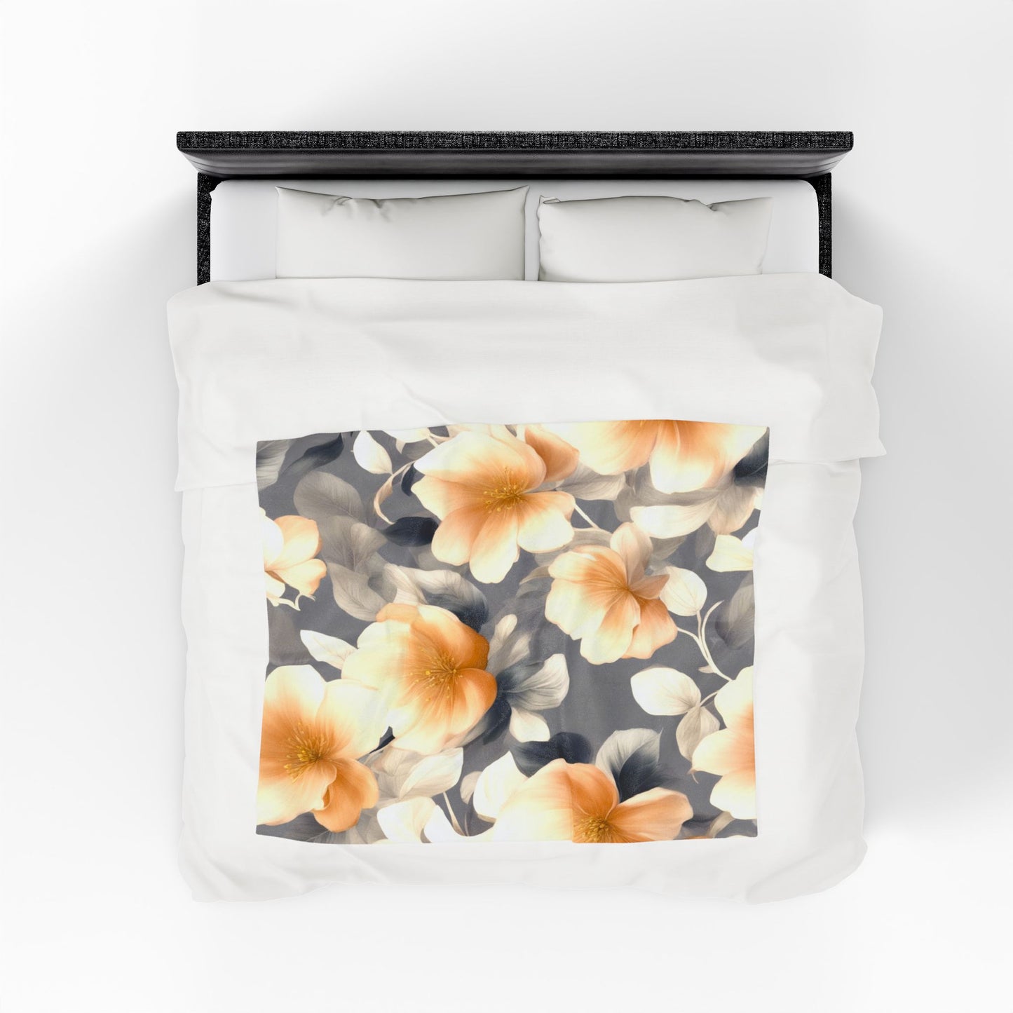 Soft Blossom Floral Bunch Velveteen Plush Blanket, 50" x 60"