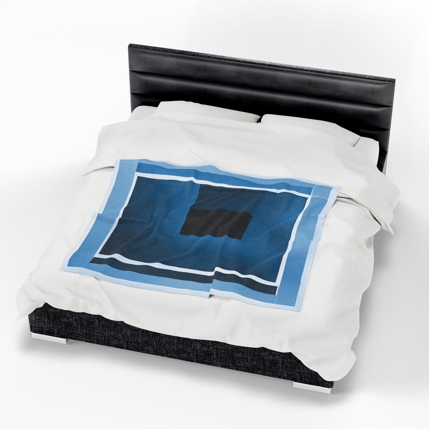 Blue Shadow Velveteen Plush Blanket, 50" x 60"