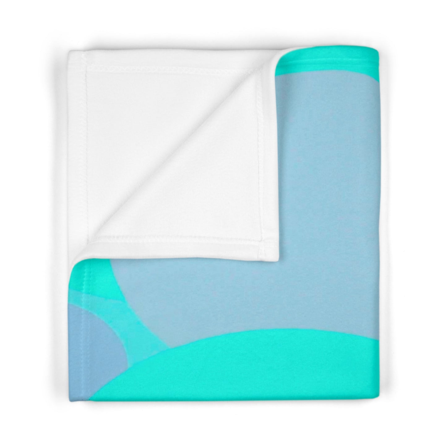 Pastel Tan and Tif Patches Soft Fleece Baby Blanket, 30" x 40"