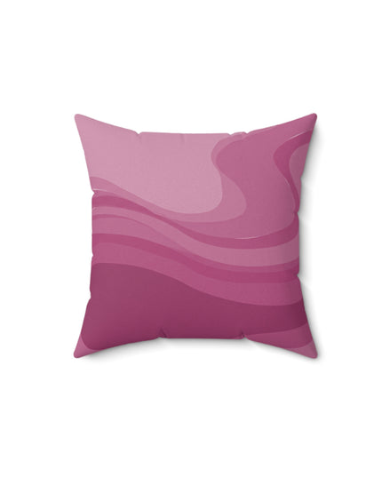 Pinky Mauve Wavey 14" x 14" Faux Suede Square Pillow