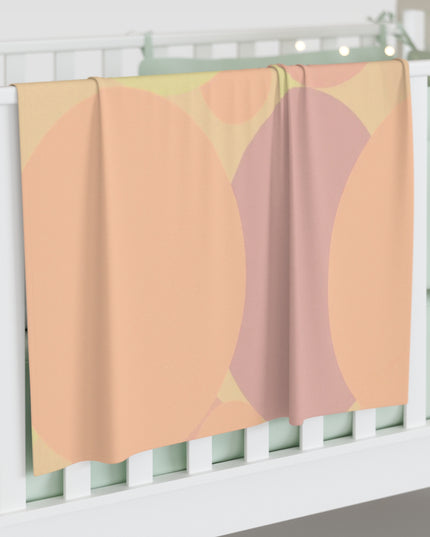 Pastel Hot Peach Patches Baby Swaddle 30″×40″ Blanket