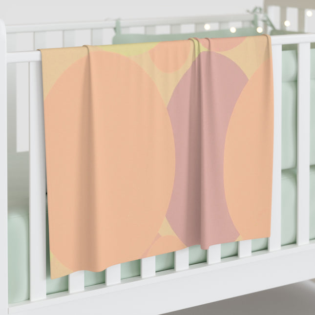 Pastel Hot Peach Patches Baby Swaddle 30″×40″ Blanket