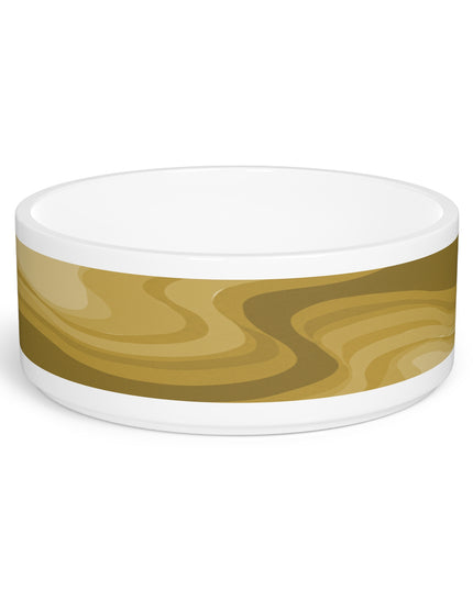 Brown Wavey 16 oz Pet Bowl
