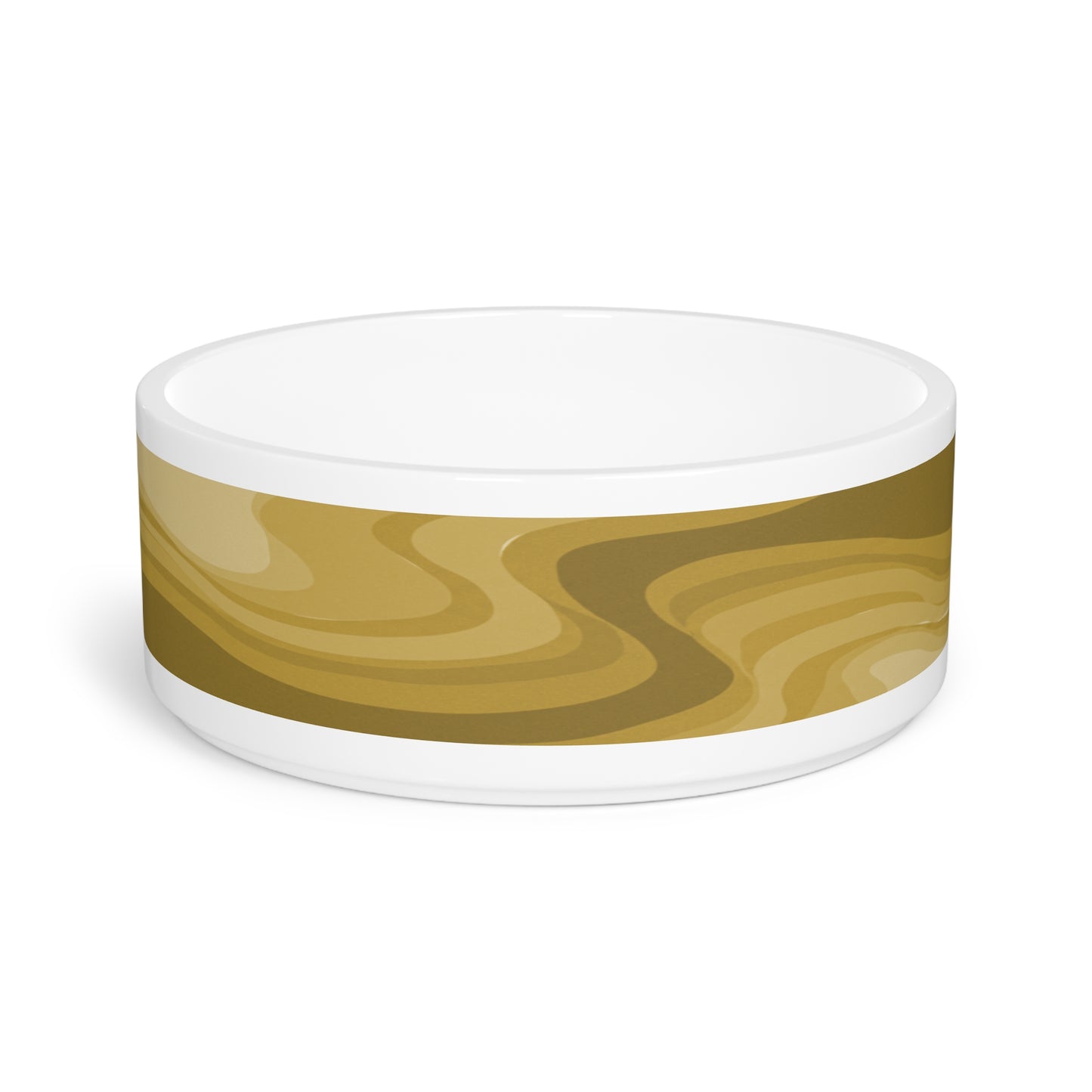 Brown Wavey 16 oz Pet Bowl