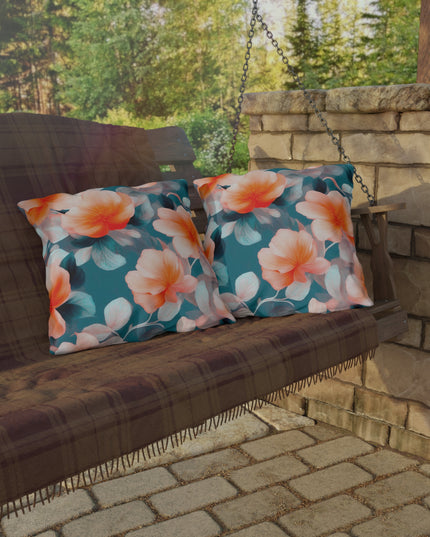 Orange Blossom Floral Bunch 20" x 20" Outdoor Pillow
