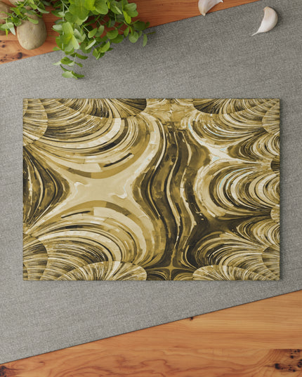 Uzi Spiral Light Brown Pastel 8" x 11" Glass Cutting Board