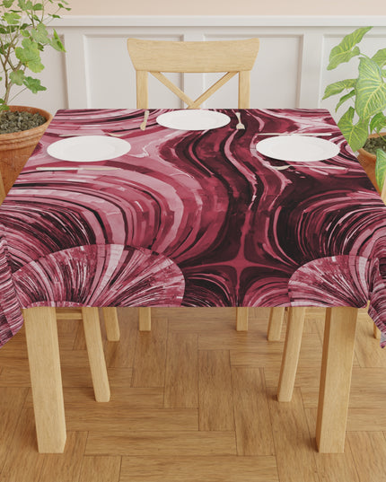 Uzi Spiral Ruby Tablecloth, 55" x 55"