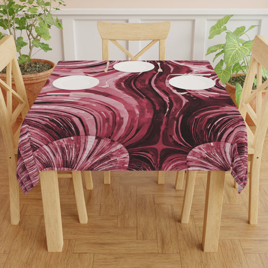 Uzi Spiral Ruby Tablecloth, 55" x 55"