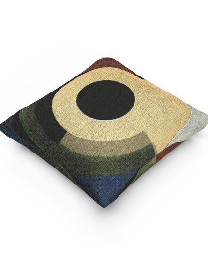 Yellow Eyepiece Woven Pillow, 17" x 18"