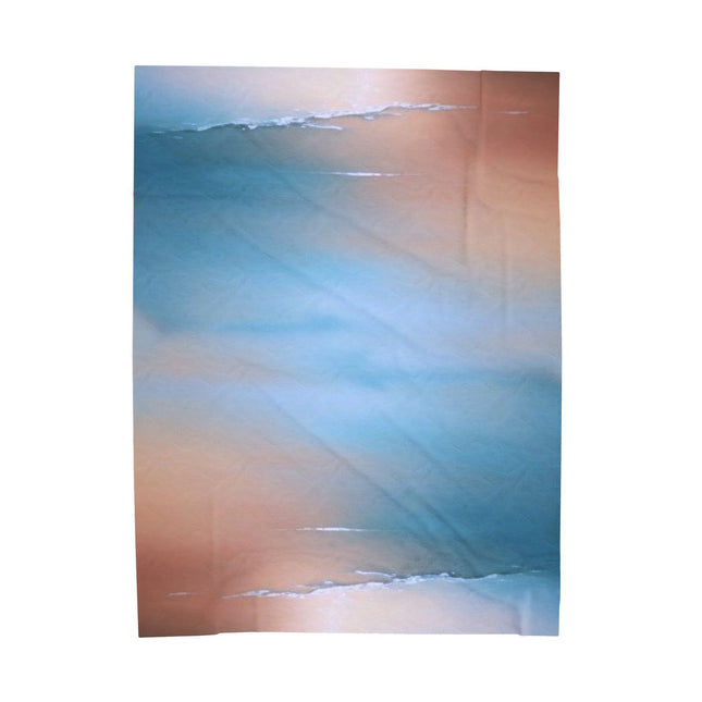 Blue Sea Peach Fog Velveteen Plush Blanket, 60" x 80"