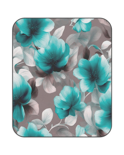 Tif Green Gray Floral Bunch 61" × 51" Picnic Blanket