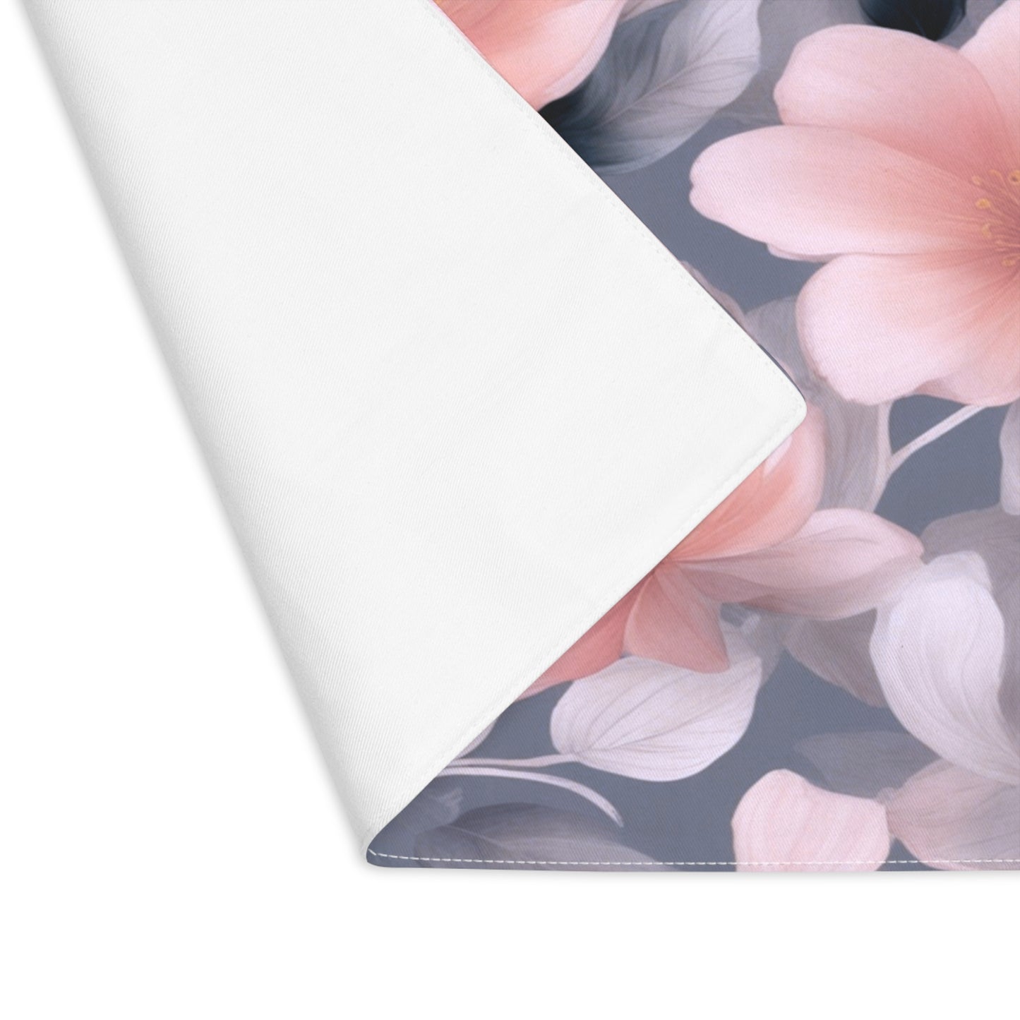 Peach and Blue Gray Floral Bunch Placemat, 1 pc