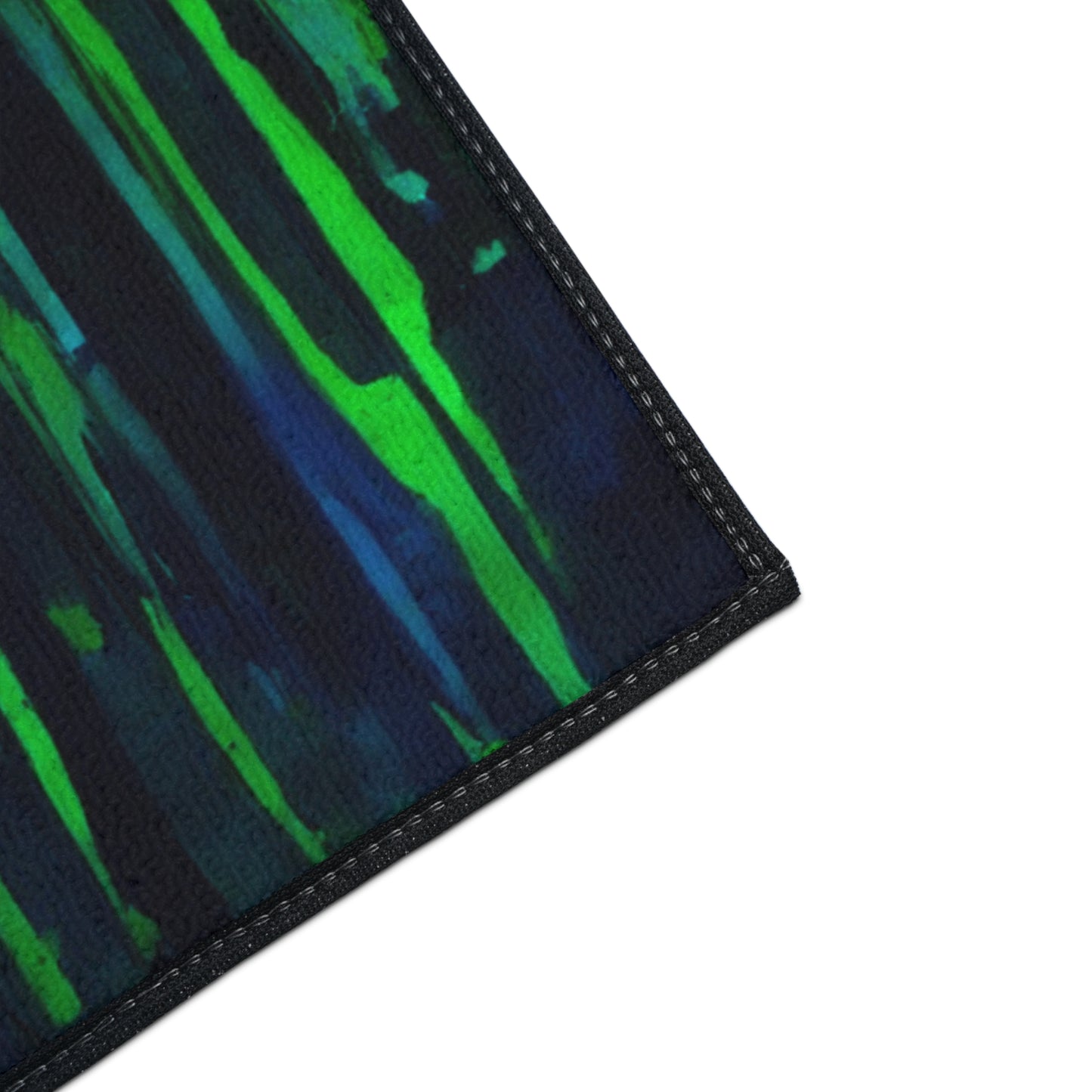 Striped Blue Green 48" x 72" Heavy Duty Floor Mat