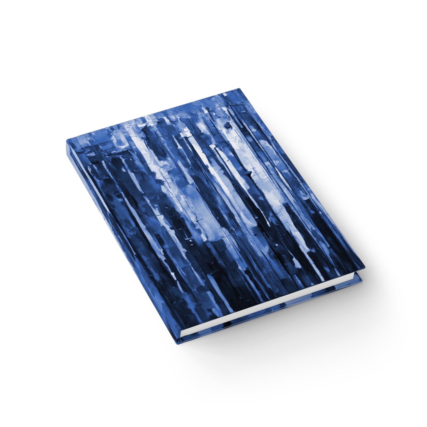 Striped Deep Blue 5" x 7" Journal - 128 Ruled Line pages