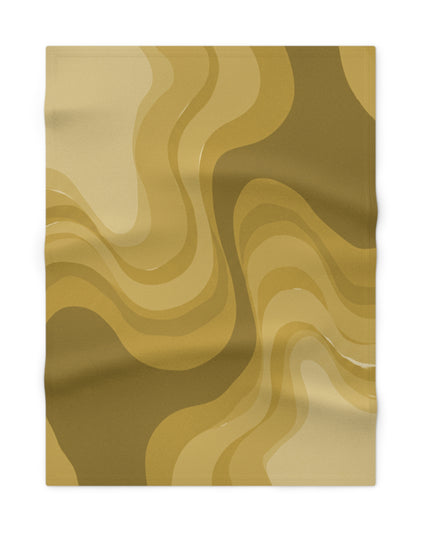 Brown Wavey Soft Fleece Baby Blanket, 30" x 40"