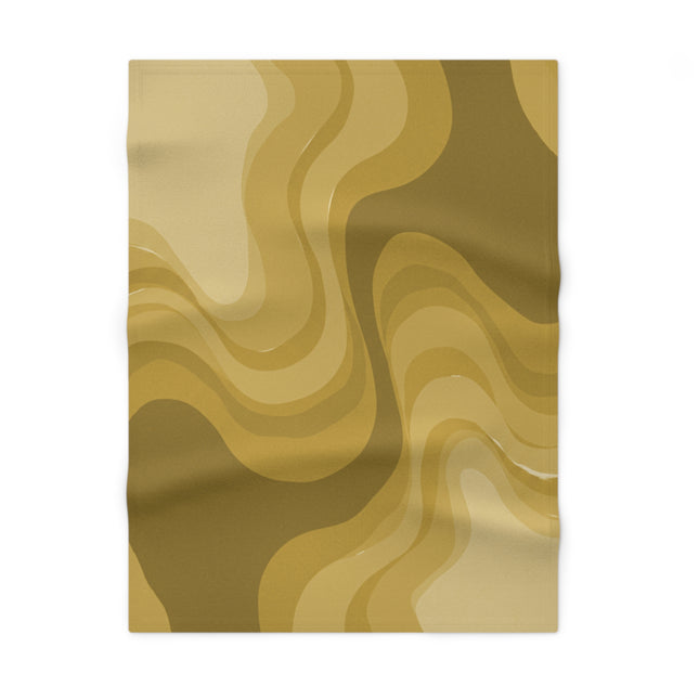 Brown Wavey Soft Fleece Baby Blanket, 30" x 40"