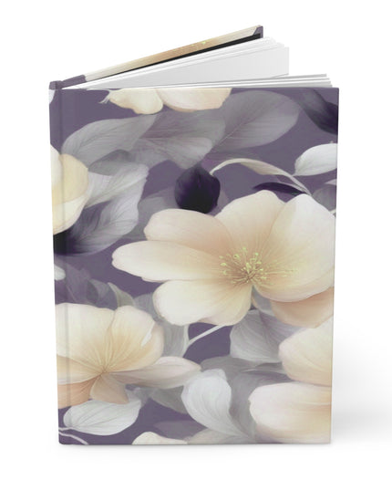White Blush Floral Bunch Hardcover Journal Matte with 150 lined pages, 5.75" x 8"