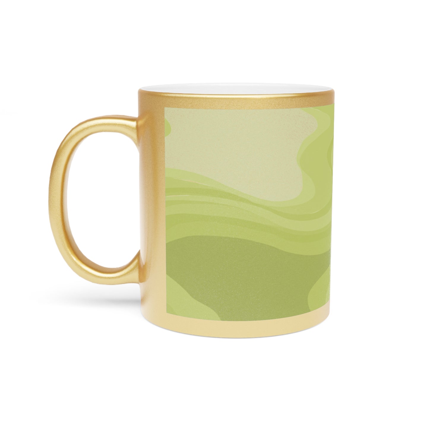 Lemon Wavey 11 oz Metallic Mug (Silver\Gold)
