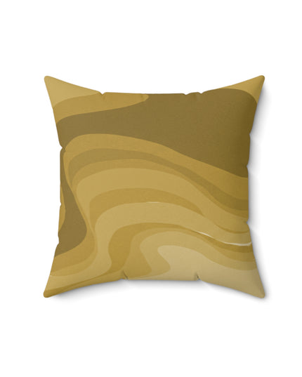 Brown Wavey 16" x 16" Faux Suede Square Pillow