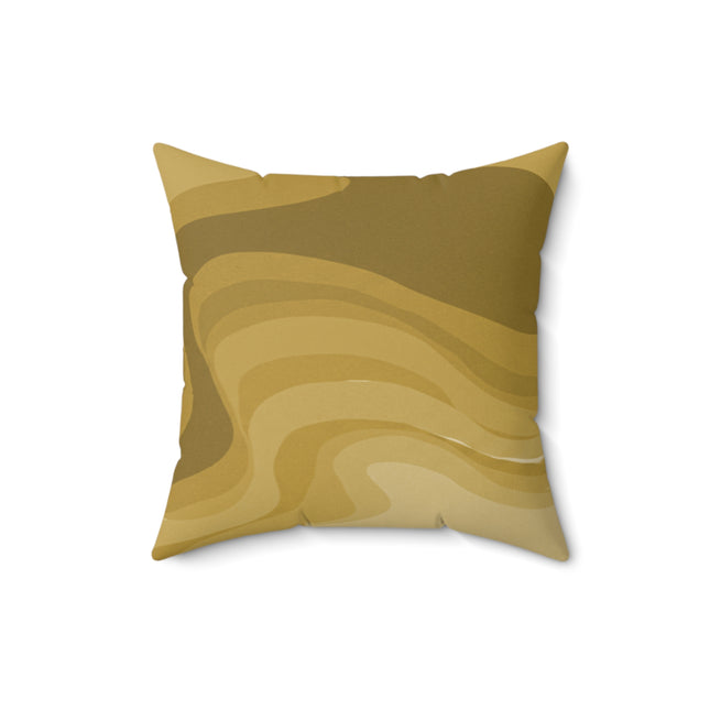 Brown Wavey 16" x 16" Faux Suede Square Pillow