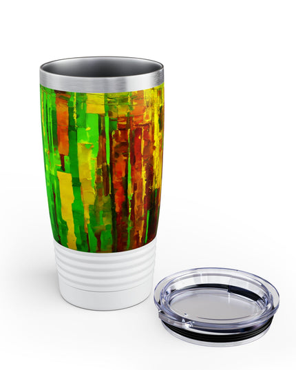 Striped Beta Ringneck Tumbler, 20oz in white