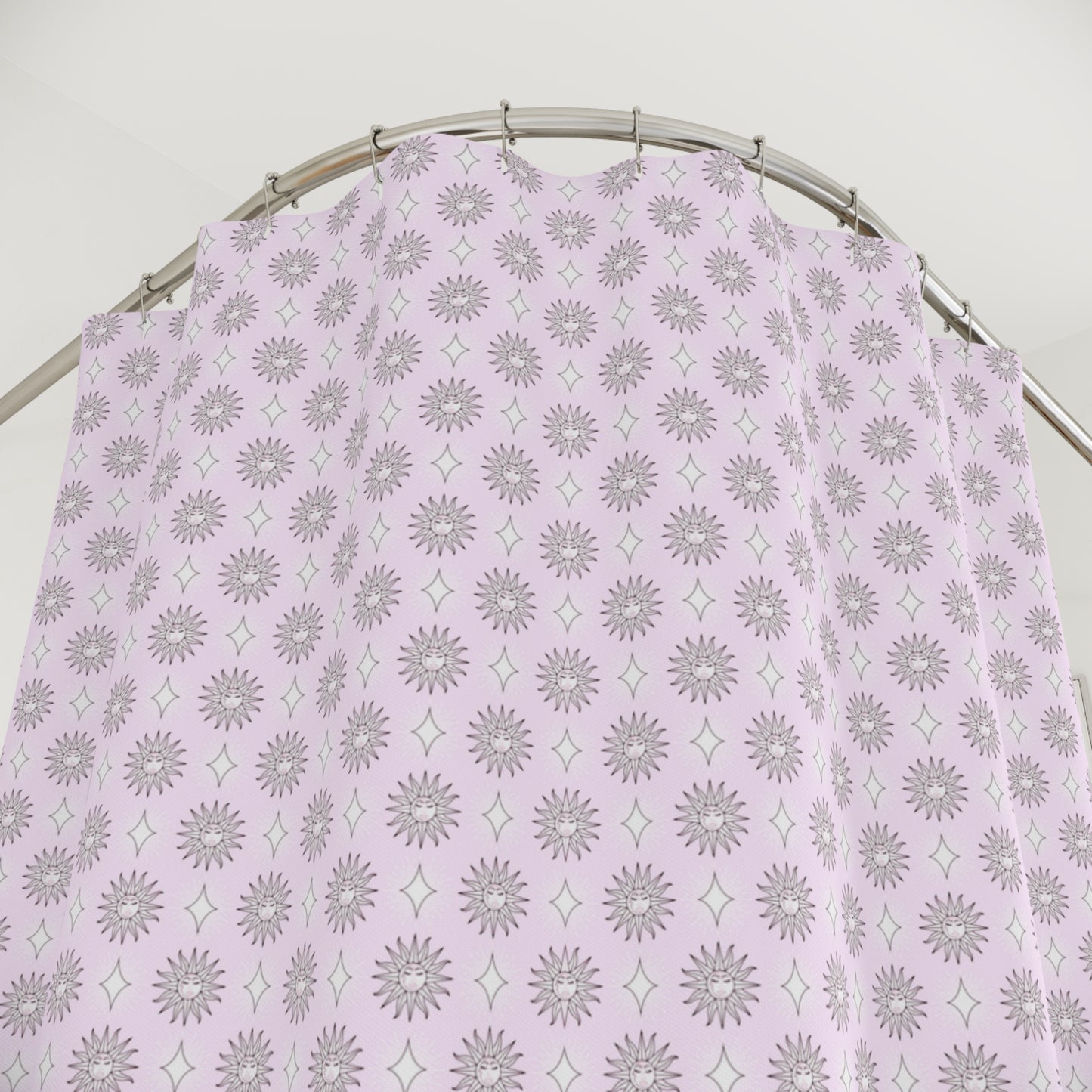 Pink Mornings Star-crossed Bodies Shower Curtain, 71" x 74"