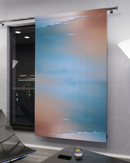 Blue Sea Peach Fog Window Curtain, 50" x  84", blackout