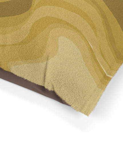Brown Wavey 28" × 18" Pet Bed