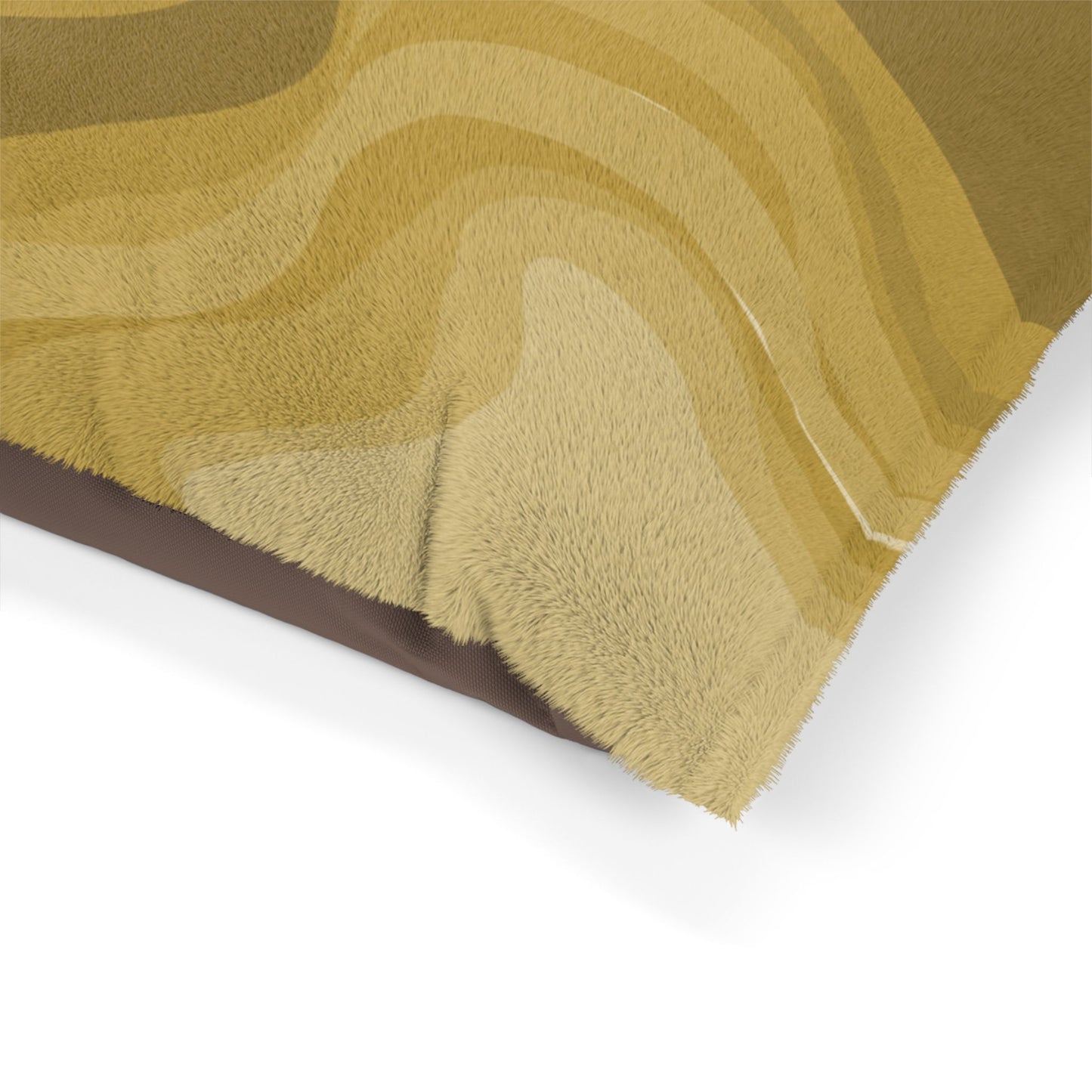 Brown Wavey 28" × 18" Pet Bed