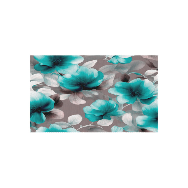 Tif Green Gray Floral Bunch Outdoor Rug, 36" x 60"