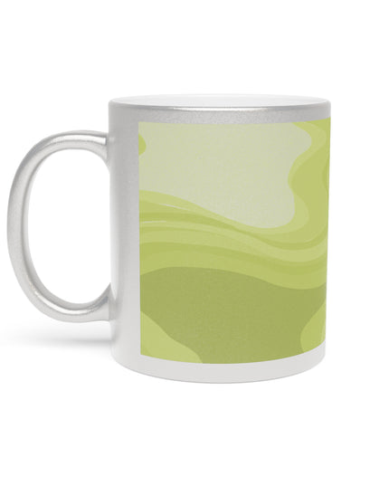 Lemon Wavey 11 oz Metallic Mug (Silver\Gold)